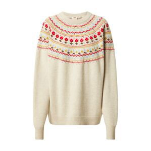 LEVI'S Svetr 'SLOUCHY CREWNECK SWEATER MULTI-COLOR'  krémová / mix barev