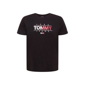 Tommy Jeans Tričko  černá / bílá / grenadina