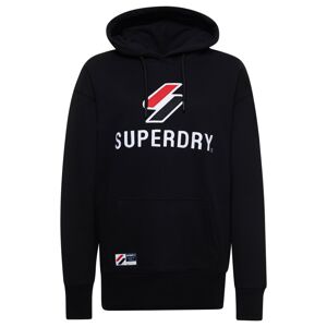 Superdry Mikina  černá / bílá / červená / marine modrá