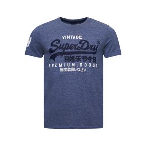 Superdry Tričko  námořnická modř / modrý melír / bílá