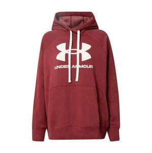 UNDER ARMOUR Sportovní mikina  červený melír / bílá