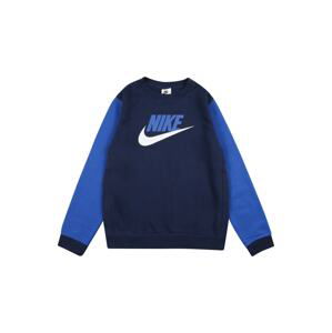 Nike Sportswear Mikina  námořnická modř / modrá / bílá