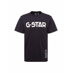 G-Star RAW Tričko  černá / bílá