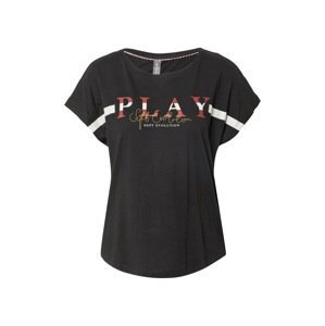 ONLY PLAY Funkční tričko 'Anele'  černá / bílá / pastelově červená