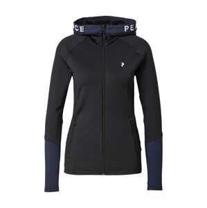 PEAK PERFORMANCE Sportsweatjacke  tmavě šedá / bílá