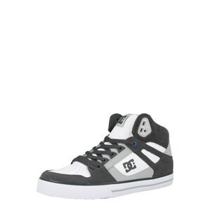 DC Shoes Kotníkové tenisky  šedá / tmavě šedá / bílá