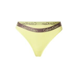 Calvin Klein Underwear Tanga  tmavě hnědá / světle žlutá