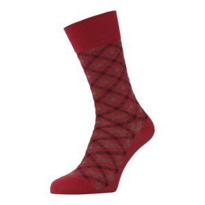 FALKE Ponožky 'Smart Check'  kouřově šedá / karmínově červené / černá
