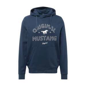 MUSTANG Sweatshirt 'Bennet'  námořnická modř / bílá