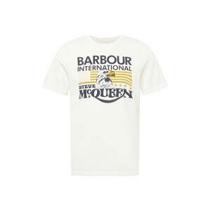 Barbour International T-Shirt  bílá / noční modrá / kari