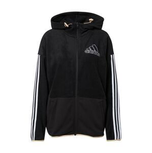 ADIDAS PERFORMANCE Sportovní mikina s kapucí  černá / bílá