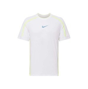 NIKE Funkční tričko  bílá / svítivě zelená / modrá