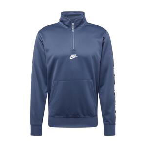 Nike Sportswear Mikina 'Repeeat'  tmavě modrá / bílá