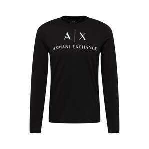 ARMANI EXCHANGE Tričko  černá / bílá