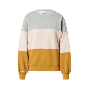 NÜMPH Sweatshirt 'HARUKO'  šedá / růžová / zlatě žlutá