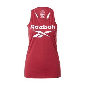 Reebok Sport Sportovní top  bordó / bílá