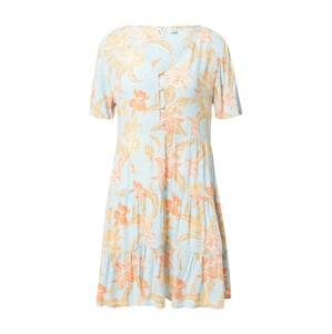 ROXY Letní šaty 'SUNNY SUMMER'  světlemodrá / světle hnědá / korálová
