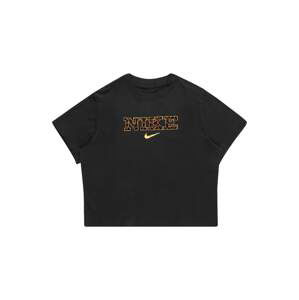 Nike Sportswear Tričko  hnědá / tmavě hnědá / zlatě žlutá / černá