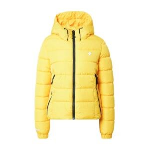 Superdry Zimní bunda  žlutá / černá / bílá