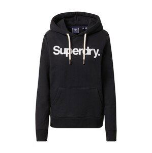 Superdry Mikina  černá / bílá