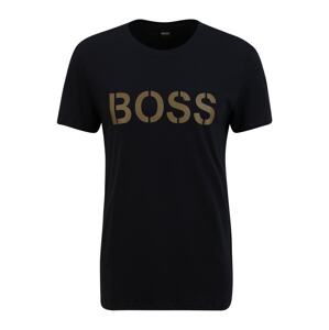 BOSS Black Tričko  tmavě béžová / tmavě modrá