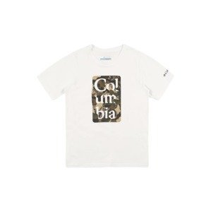 COLUMBIA Funkční tričko 'Basin'  bílá / hnědá / zelená