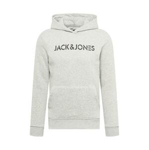 JACK & JONES Mikina 'Nickel'  tmavě šedá / šedý melír