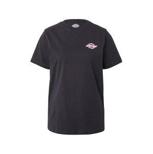 DICKIES Tričko 'RUSTON'  černá / bílá / orchidej