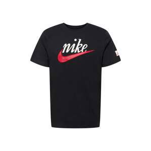 Nike Sportswear Tričko  červená / černá / bílá