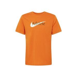 NIKE Funkční tričko  oranžová / bílá / khaki