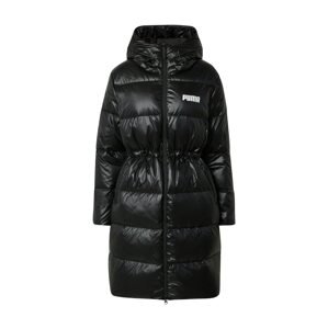 PUMA Outdoorový kabát  černá / bílá