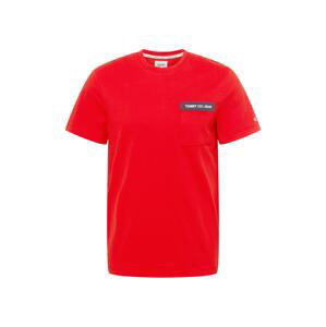 Tommy Jeans Tričko  červená / námořnická modř