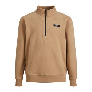 Jack & Jones Junior Mikina  světle hnědá / černá