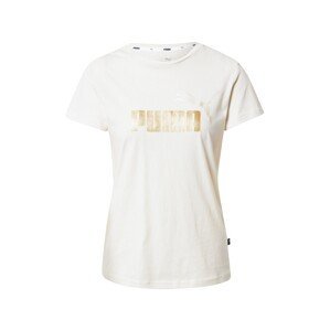 PUMA Funkční tričko  zlatá / bílá