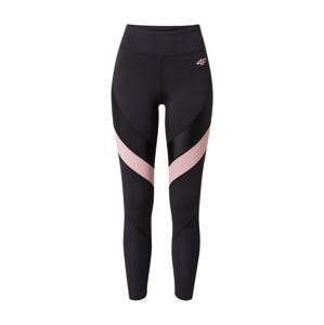 4F Sportovní kalhoty  černá / růžová