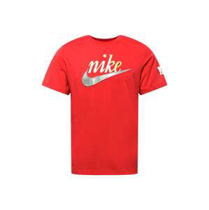Nike Sportswear Tričko  červená / stříbrně šedá / světle žlutá / bílá