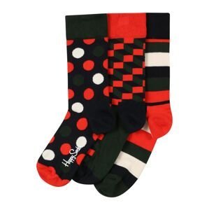 Happy Socks Ponožky  zelená / červená / černá / bílá