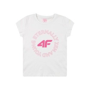 4F Funkční tričko  bílá / pink