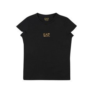 EA7 Emporio Armani Tričko  černá / zlatá