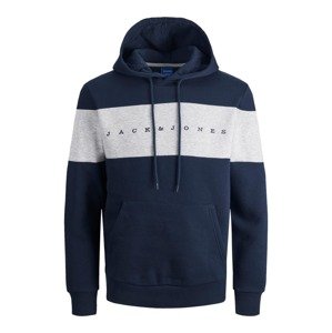 JACK & JONES Mikina 'Copenhagen'  námořnická modř / světle šedá