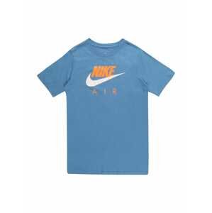 Nike Sportswear Tričko  kouřově modrá / bílá / oranžová