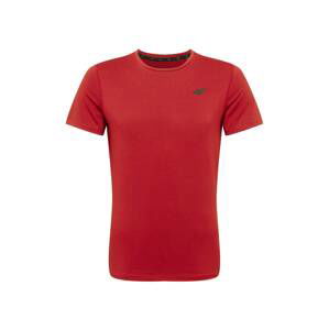 4F Funkční tričko  červený melír / černá