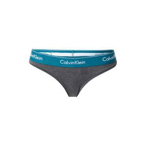 Calvin Klein Underwear Tanga  tmavě šedá / petrolejová / bílá