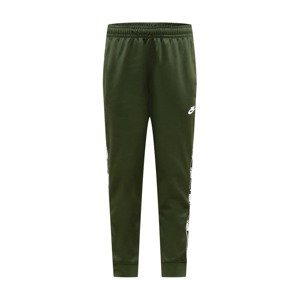 Nike Sportswear Kalhoty  bílá / tmavě zelená