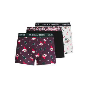 JACK & JONES Boxerky 'JACNICK'  mix barev / bordó / černá / bílá