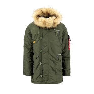 ALPHA INDUSTRIES Zimní bunda 'N3B Airborne'  tmavě zelená