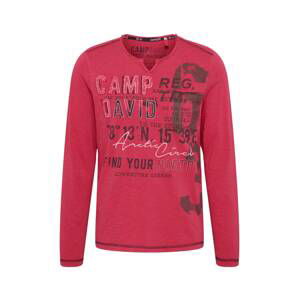 CAMP DAVID Tričko  pink / černá / bílá