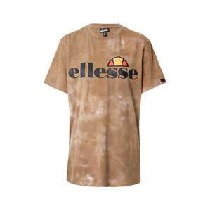 ELLESSE Tričko 'Albany'  hnědá / bílá / černá