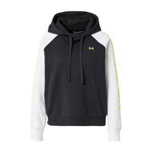 UNDER ARMOUR Sportovní mikina  černá / bílá / světle zelená