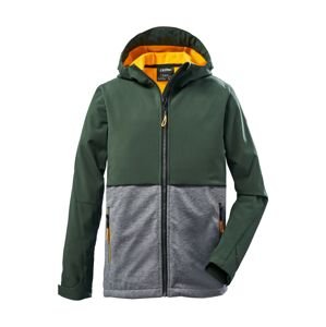 KILLTEC Outdoorová bunda  šedý melír / tmavě zelená